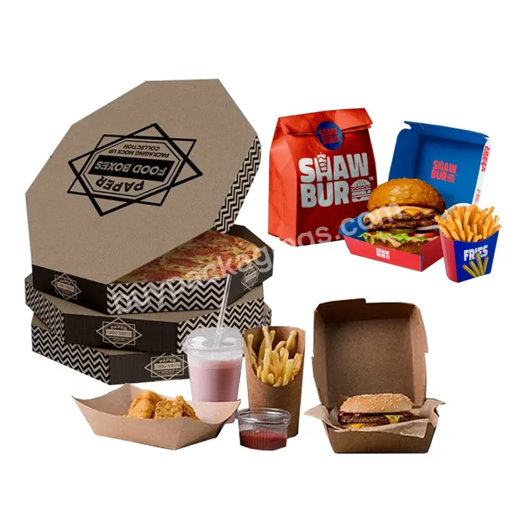 Custom Personalized Saudi Arabia Al Baik Design Your Own Logos Cardboard Box For Pizza Burger Fries Fried Broast Grilled Chicken