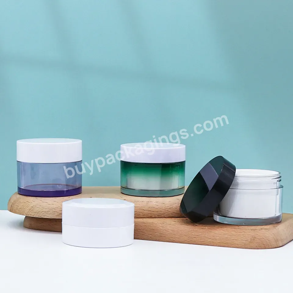 Custom Pet 30ml 50ml 80ml 100ml 120ml Skin Care Cosmetic Packaging Wood Grain Screw Cap Body Eye Cream Jar