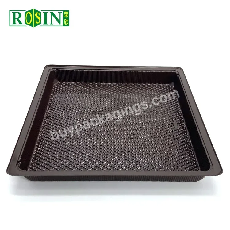 Custom Pet Brown Disposable Plastic Blister Tray For Chocolate Serving Insert Mold Tray