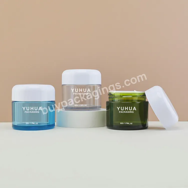 Custom Pet Cosmetic Jar 30g Free Sample Round Body Cream Plastic Jar For Skin Care Packaging