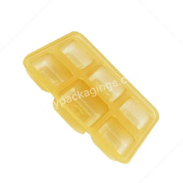 Custom Pet Disposable Clear Plastic 6 Compartment Mooncake Blister Tray Packaging Box