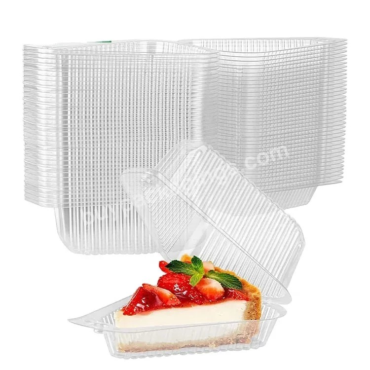 Custom Pet Plastic Transparent Cake Box Triangle Fruit Cake Pizza Box Manufacturer