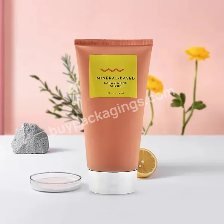 Custom Pet Plastic Tube Caps Round Face Body Eye Cream Tube Container Cosmetic Sunscreen Bb Cream Squeeze Soft Tube