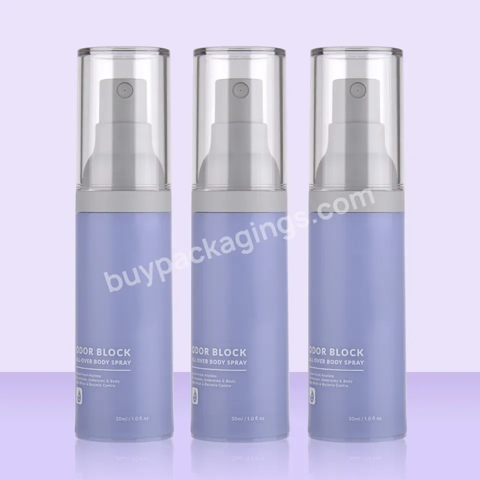 Custom Pet Purple 30ml 50ml Cosmetic Skin Care Packaging Serum Toner Spray Bottle With Cap