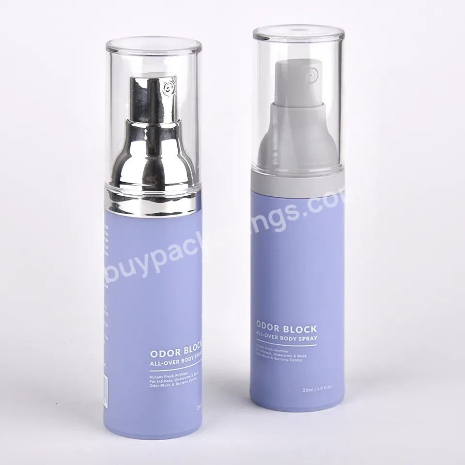 Custom Pet Purple 30ml 50ml Cosmetic Skin Care Packaging Serum Toner Spray Bottle With Cap