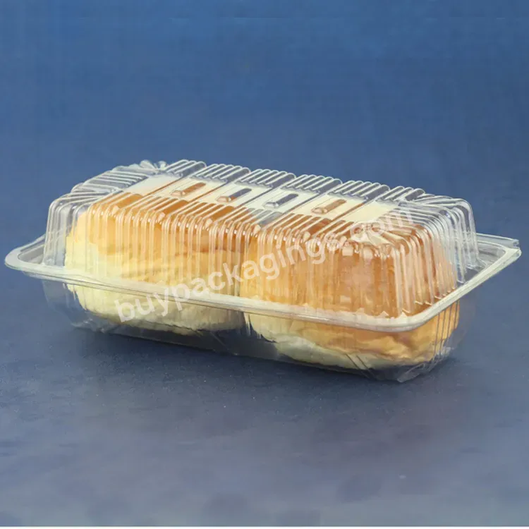 Custom Pet Square Clear Blister Hinge Clamshell Dessert Plastic Blister Packaging For Cake