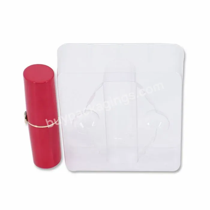 Custom Pet Transparent Plastic Balm Lip Balm Blister Packaging Tray For Cosmetic