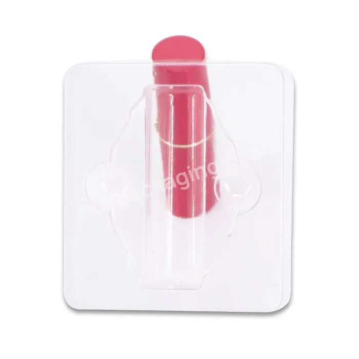 Custom Pet Transparent Plastic Balm Lip Balm Blister Packaging Tray For Cosmetic