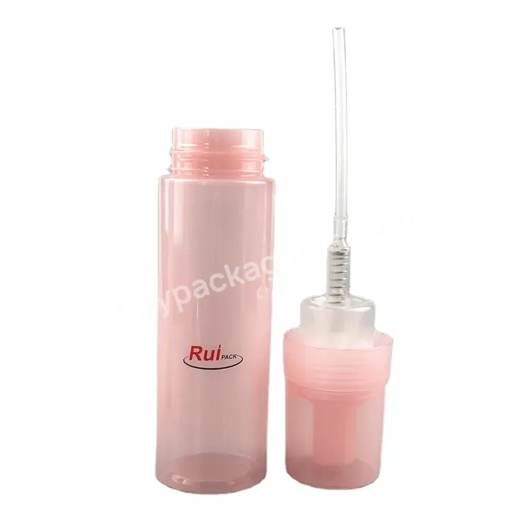 Custom Pink 150ml 200ml Pet Face Cleanser Liquid Foaming Mousse Pump Bottle Pink Foam Bottle