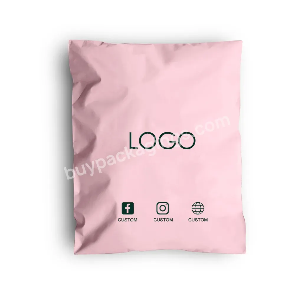 Custom Pink Black Poly Mailer Polymailer Bag Recyclable Clothing Packages Shipping Bags Plastic Packaging Bags For Clothing