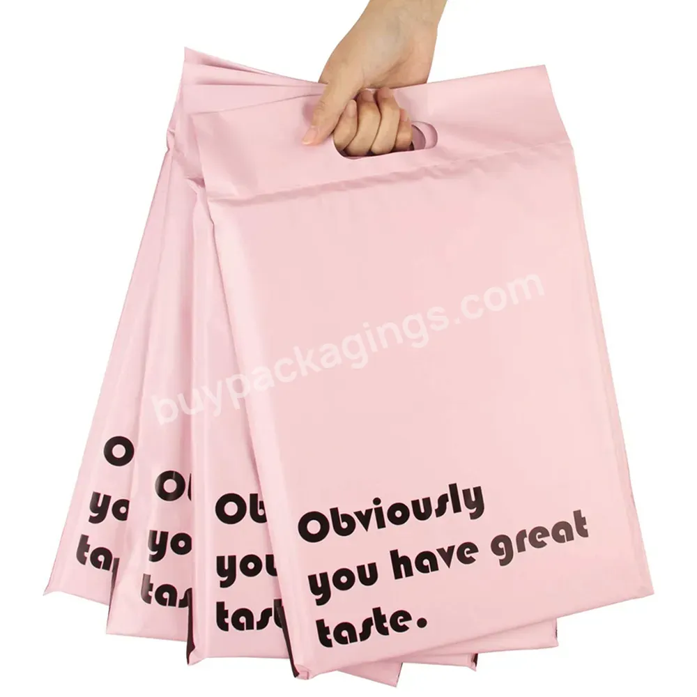 Custom Pink Clothing Packaging Plastic Courier Postal Mailing Satchel Mailer Shipping Envelopes Waterproof Bag Mailers Couriers