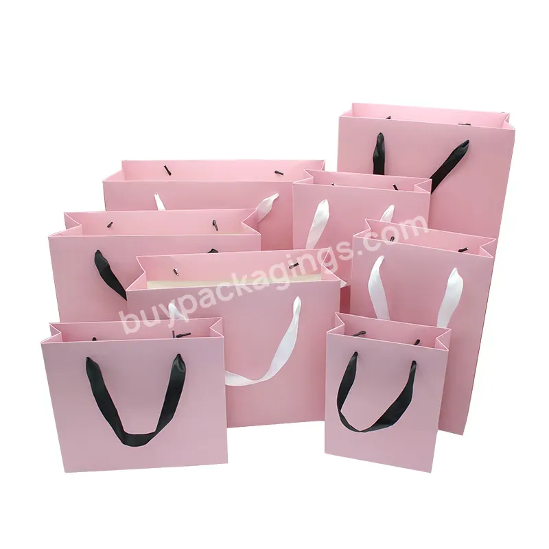 Custom Pink Eco Friendly Packaging Bag Rts Gift Bag With Your Logo