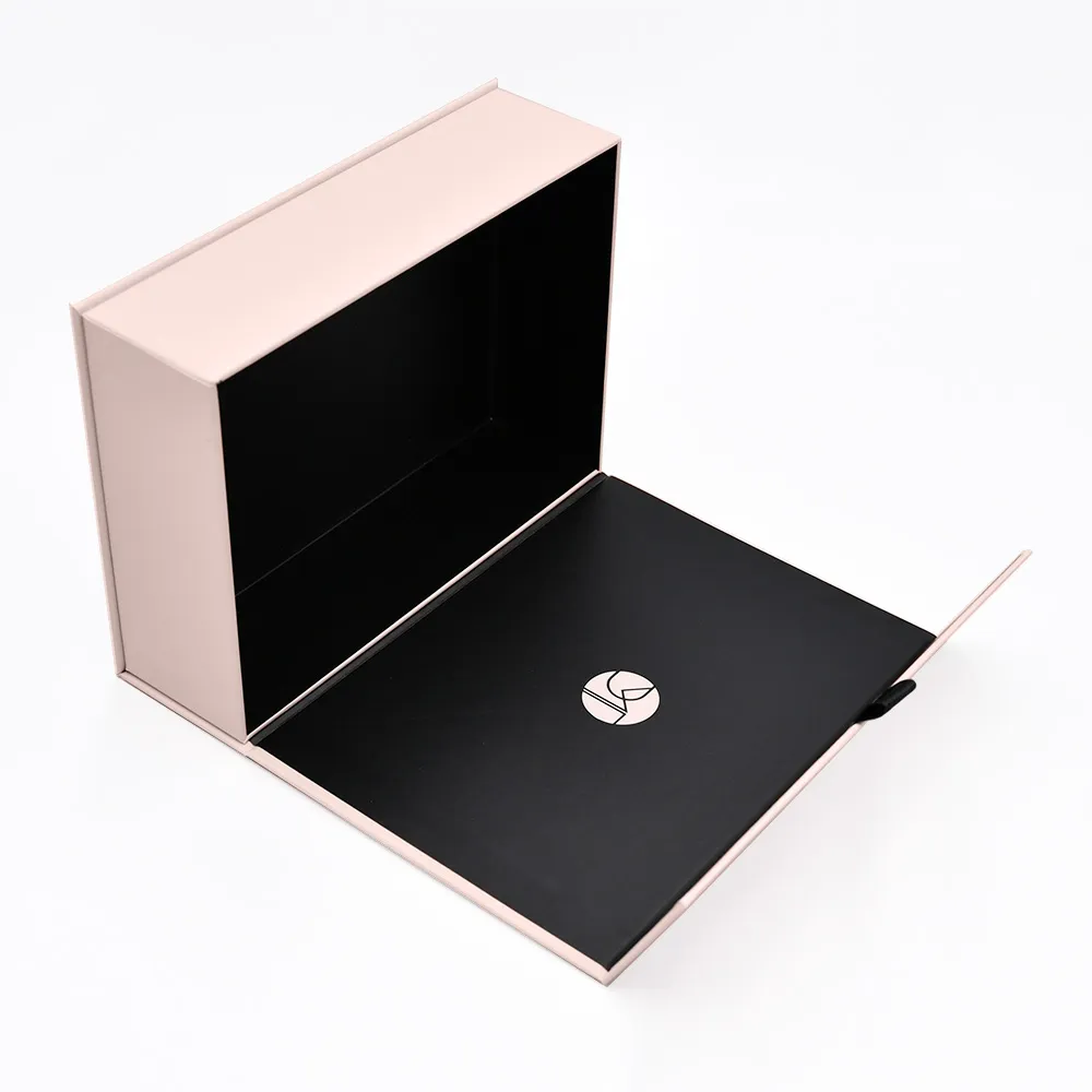 Custom Pink Printing Logo Luxury Eco Friendly Hair Shoe Gift box Magnetic Cardboard Paper Packaging With Ribbon