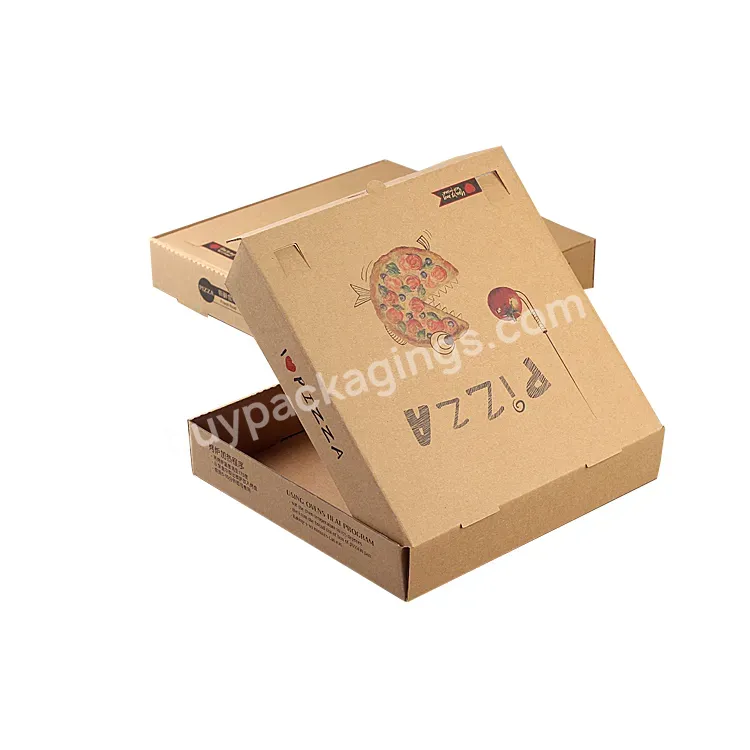 Custom Pizza Box 10 Inch Corrugated Carton Takeaway Cardboard Pizza Food Packaging Box With Logo