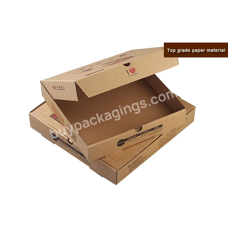 Custom Pizza Box 10 Inch Corrugated Carton Takeaway Cardboard Pizza Food Packaging Box With Logo