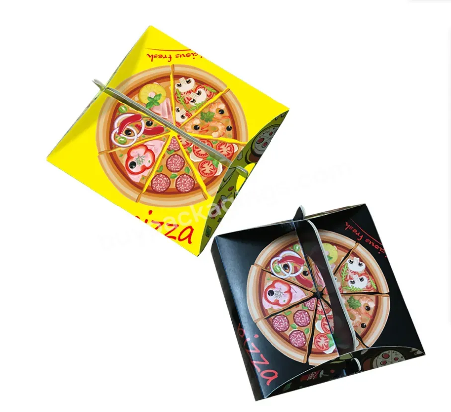Custom Pizza Box With Handle Takeaway Pizza Box Biodegradable Pizza Box High Quality Custom Logo