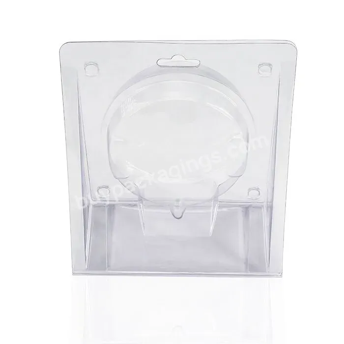 Custom Pla Transparent Circle Blister Packaging Cardboard Clamshell Folding Box Plastic Blister Packaging