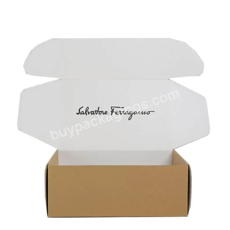 Custom Plain Product Mail Packaging White Boxes Brown Kraft Color Corrugated Folding Paper Box