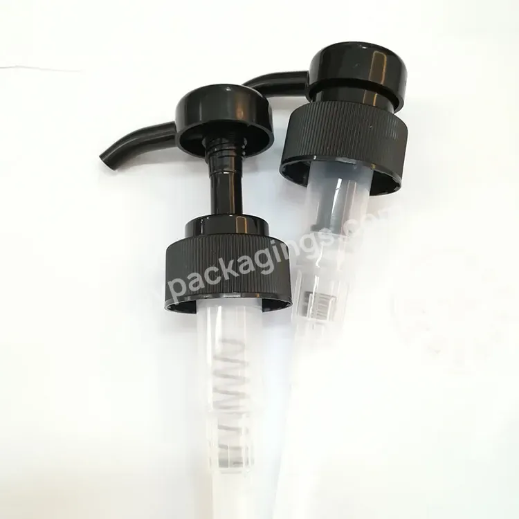 Custom Plastic 33/410 Lotion Pump Dispenser Shiny Black Ribbed Water Bottle Hand Pumps/ Ready To Ship Stocks Dispenser Pumps Manufacturer/wholesale