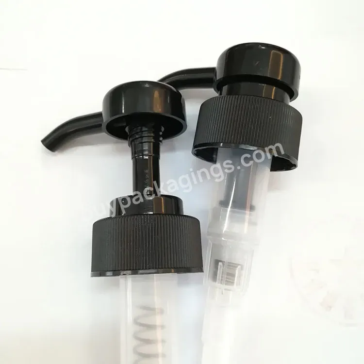 Custom Plastic 33/410 Lotion Pump Dispenser Shiny Black Ribbed Water Bottle Hand Pumps/ Ready To Ship Stocks Dispenser Pumps Manufacturer/wholesale