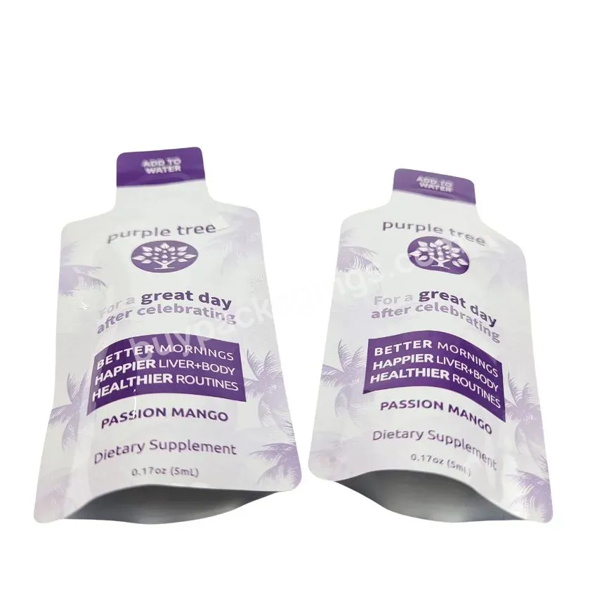 Custom Plastic Aluminum Foil Bottle Shape Packaging Honey Flat Pouch Bags Energy Gel Shape Bag Stick Sachet