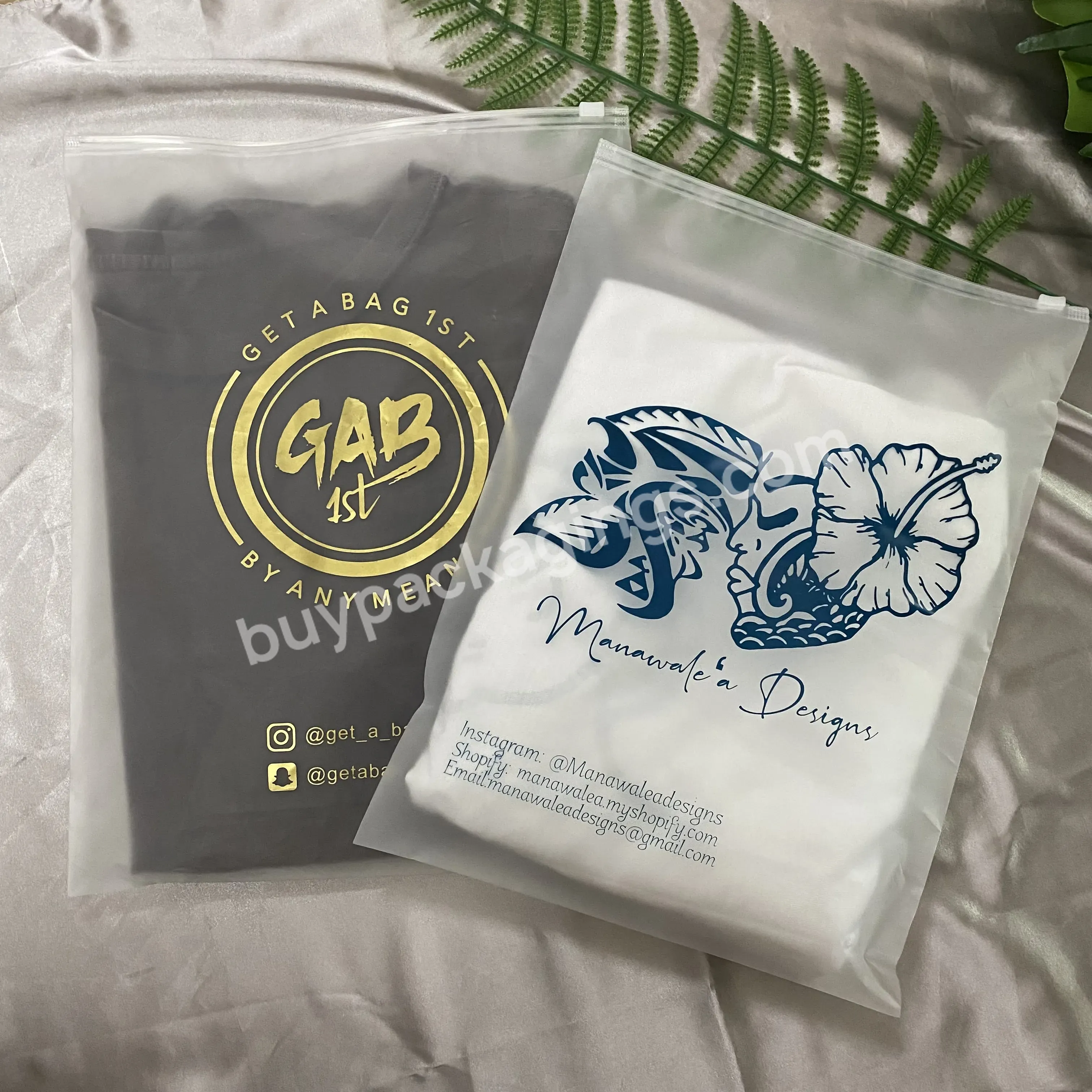 Custom Plastic Bags Clothing Eva/pvc Zipper Packaging Bag Frosted Zip Bag