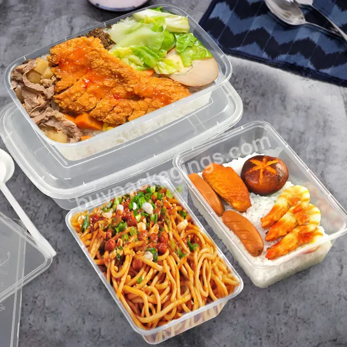 Custom Plastic Lunch Box Takeaway Disposable Pp Food Container Wholesale Portable Plastic Food Container Bento Lunch Box