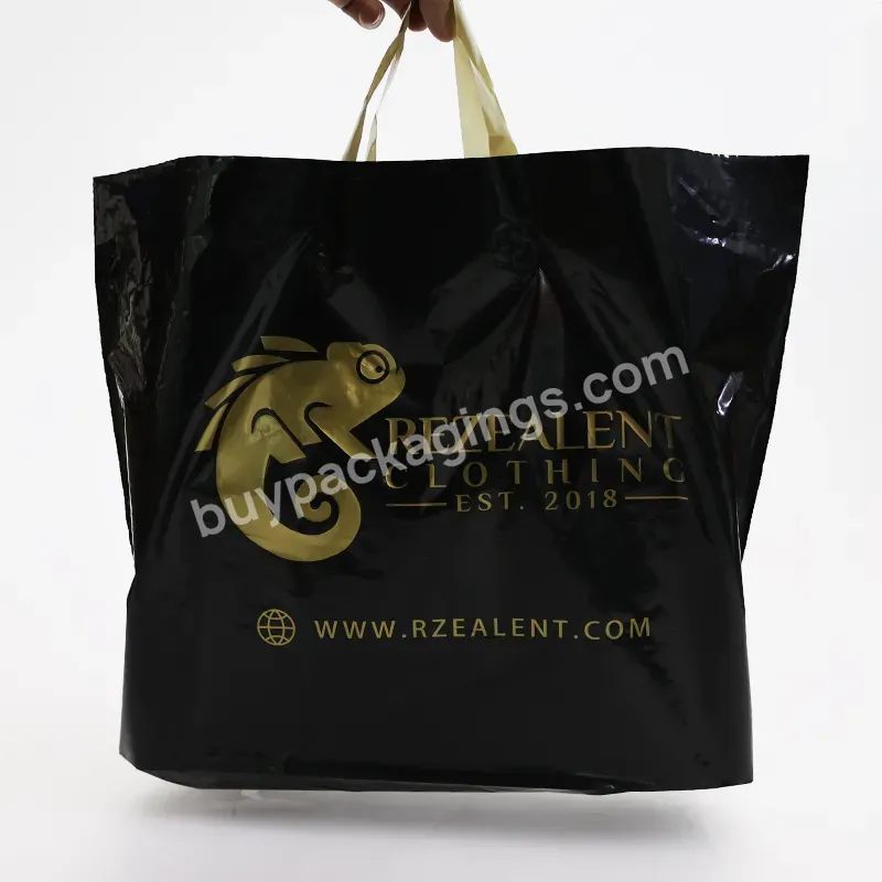 Custom Plastic Luxury Shopping Carrier Bags With Logo For Clothing