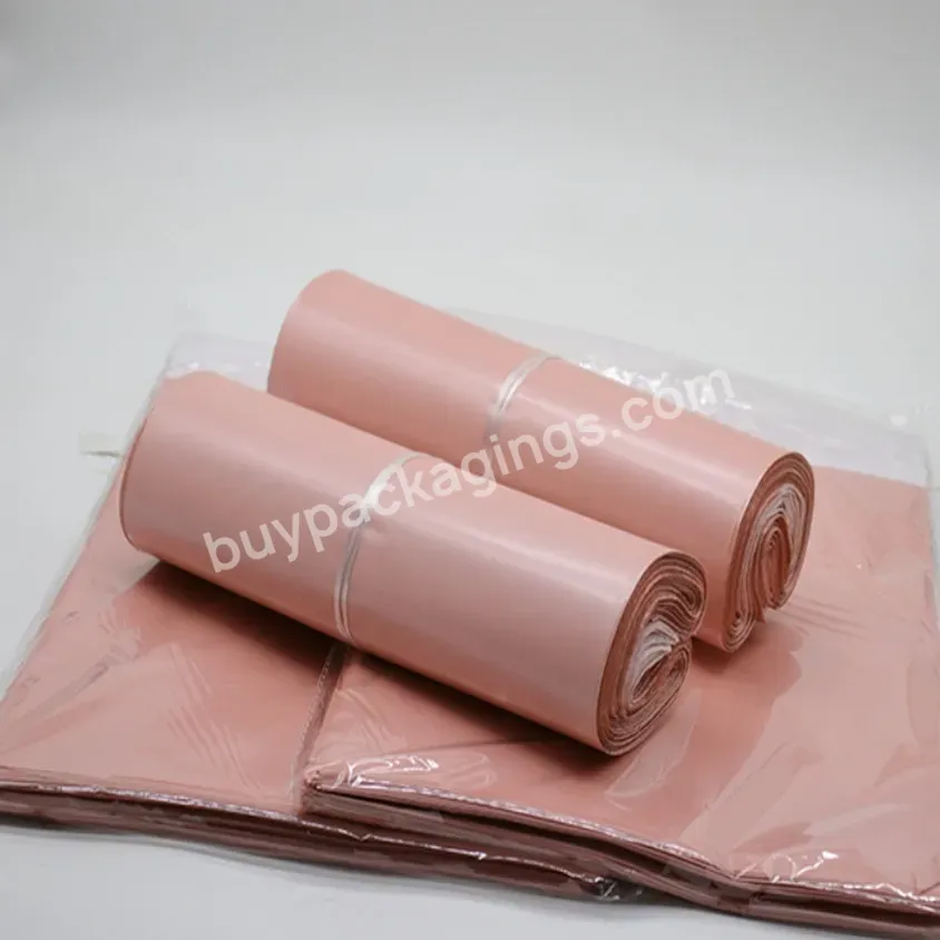 Custom Plastic Mailing Bags Printed Polymailer Pink Apparel Shipping Courier Bag For Clothing