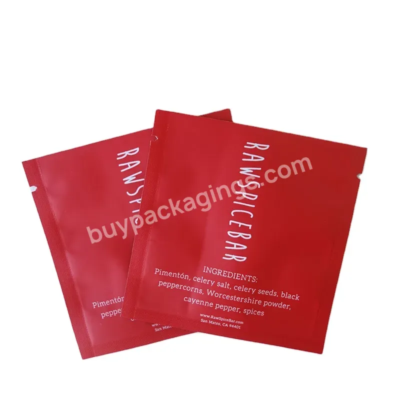 Custom Plastic Mylar Bags Small Heat Sealable Three Side Seal Coffee Matte Empty Sachet Mini Zipper Bag For Tea