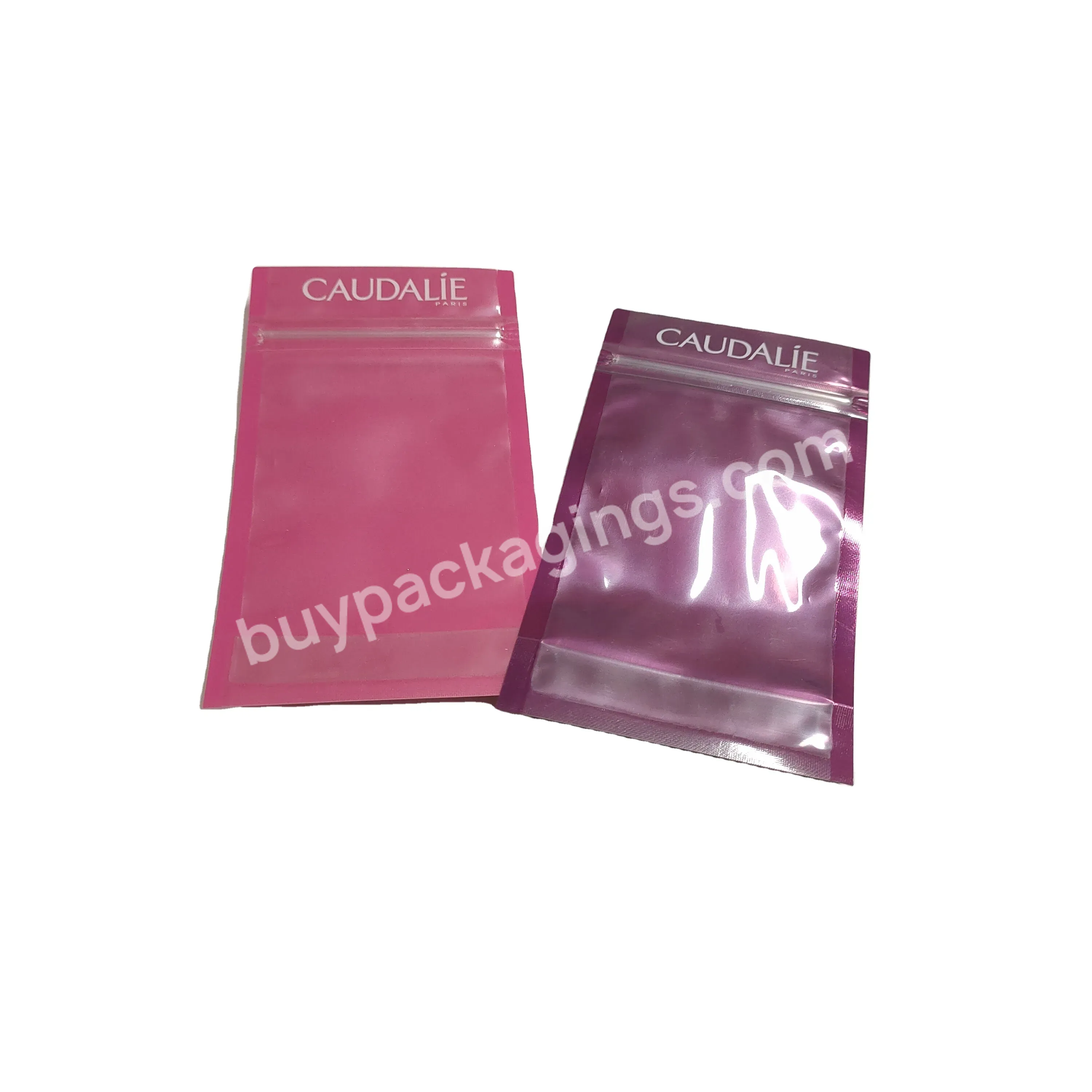 Custom Plastic Packaging Designed Glossy Solid Color Resealable Zip Lock Poly Bag