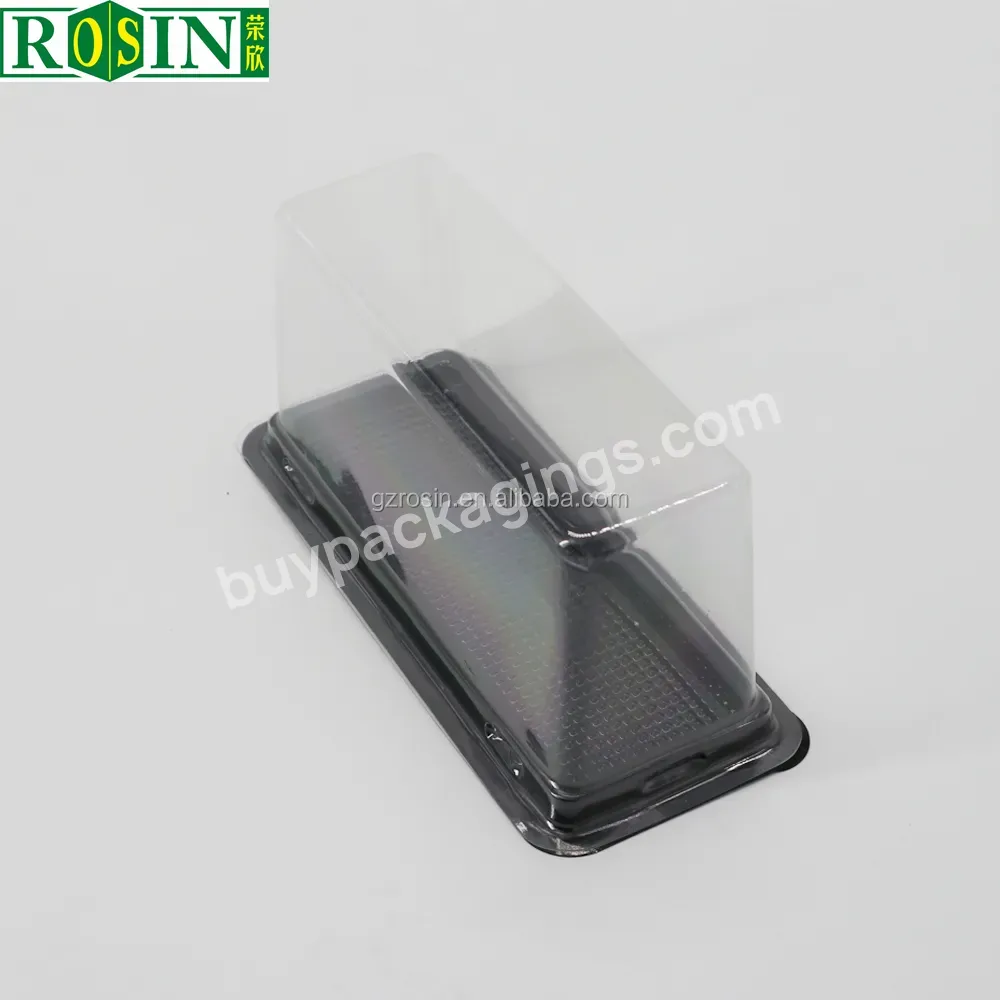 Custom Plastic Packaging Vaccum Formed Black Plastic Cake Base Tray Dome Plastic Tray With Lid