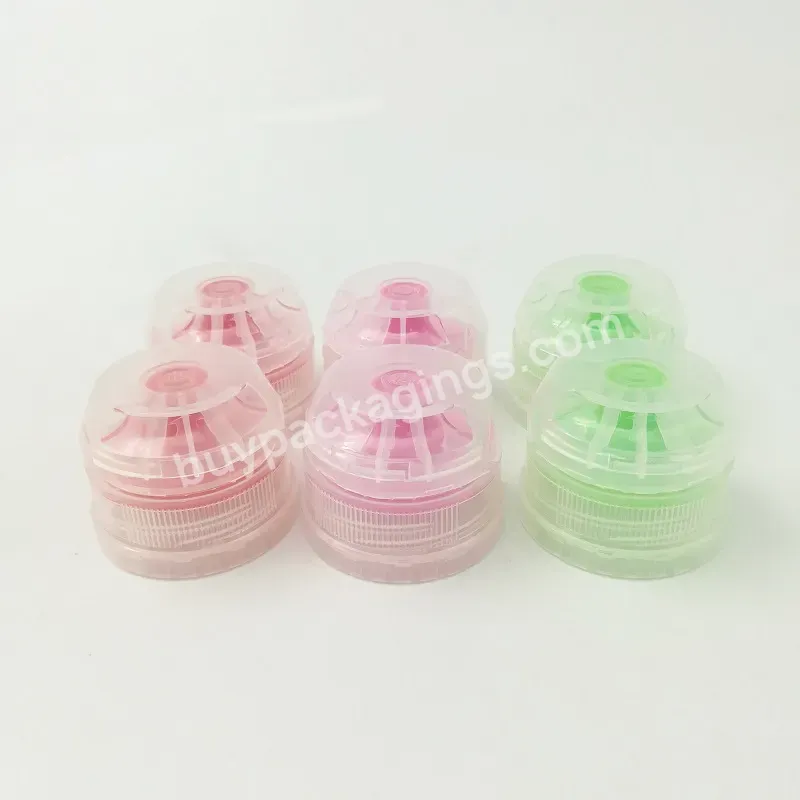 Custom Plastic Pp 38mm Double Layer Temper Evident Screw Beverage Water Bottle Caps/ Plastic Mineral Water Bottle Screw Lids Manufacturer/wholesale Manufacture