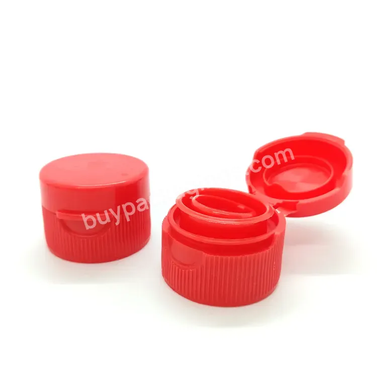 Custom Plastic Red Ribbed Soy Sauce Cap Pe Flip Top Cap For Soy Sauce Bottle Manufacturer/wholesale