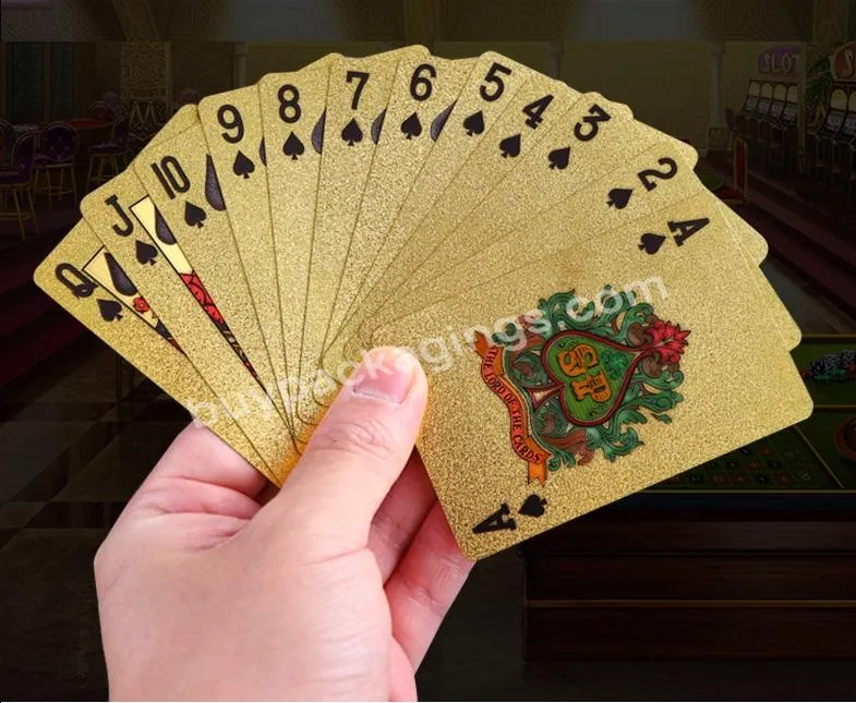 Custom Playing Card Gold Plastic Printing Cards High Quality Pvc Game Poker Cards From China Factory