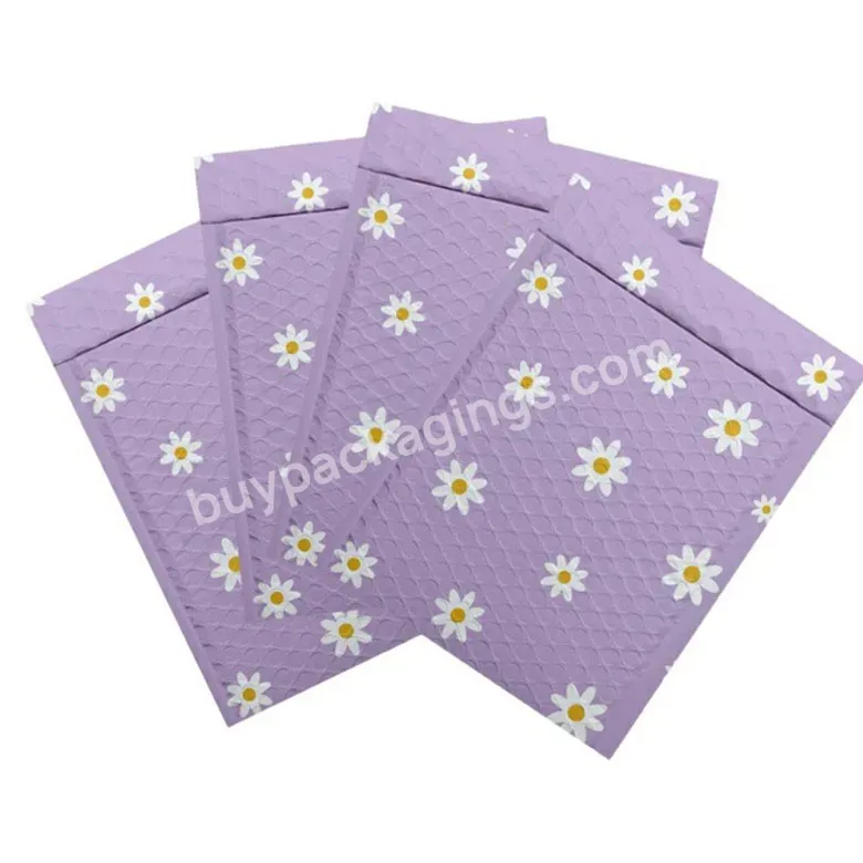 Custom Poly Mailers 6x9 Mailing Purple Pink Printed Packing Bag Envelope Air Padded Made Bubble Mailer