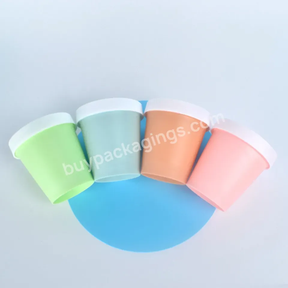 Custom Pp Cosmetic 200ml Packaging Wide Mouth Pink Green Blue Body Scrub Butter Cream Jar