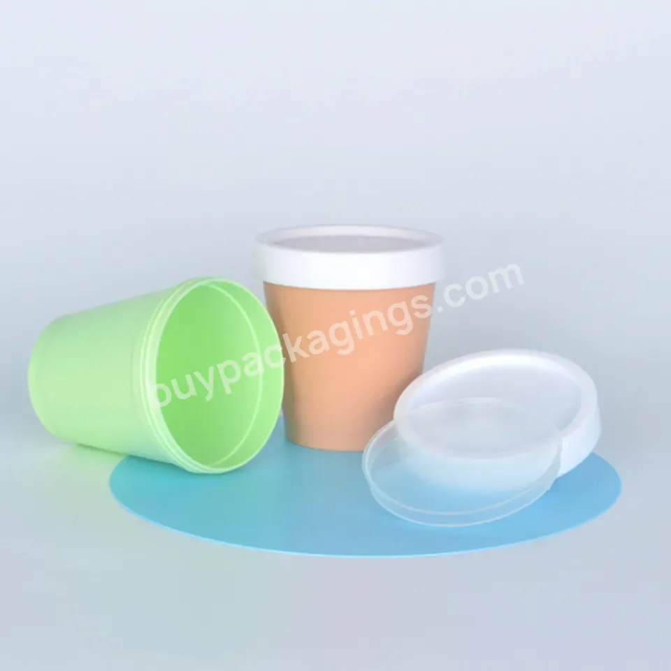Custom Pp Cosmetic 200ml Packaging Wide Mouth Pink Green Blue Body Scrub Butter Cream Jar