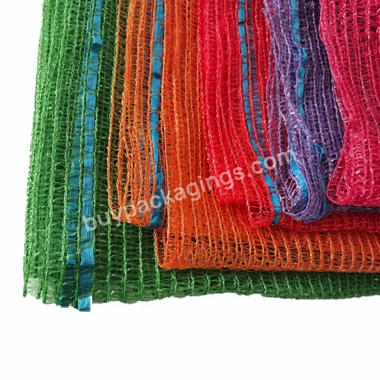 Custom Pp Potato Red Color 50*80cm Pp Mesh Bag For Fruits And Vegetables