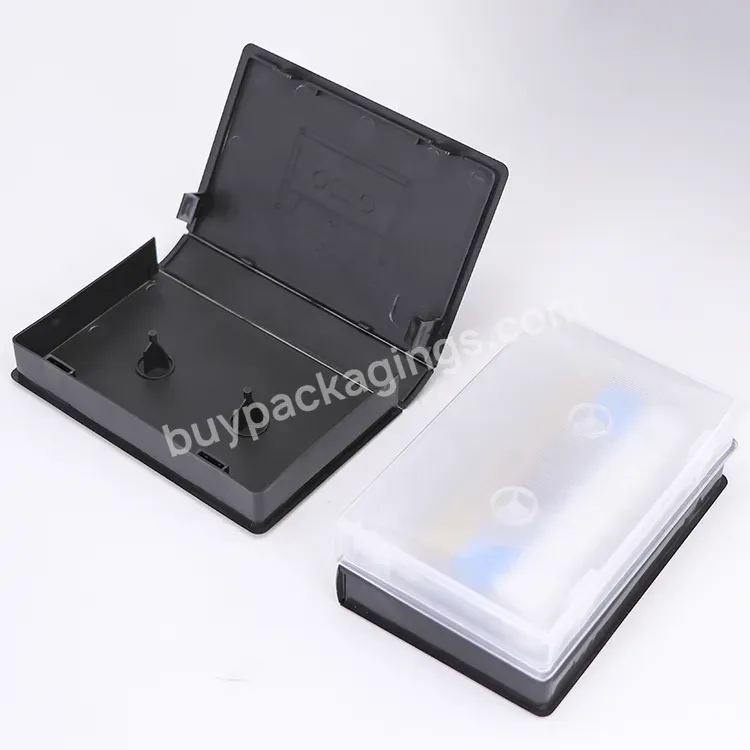 Custom Pp Protective Plastic Vhs Media Protective Audio Blank Cassette Tape Cases Audio Vhs Video Tape Storage Clear Black Case