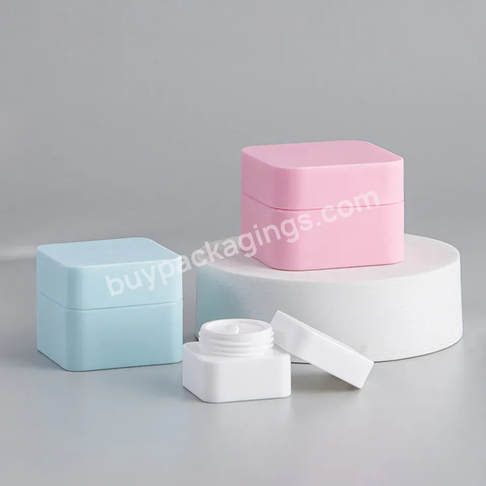 Custom Pp Square 5ml 10ml 20ml 30ml 50ml Wide Mouth Container Hair Cream Body Butter Cream Jar