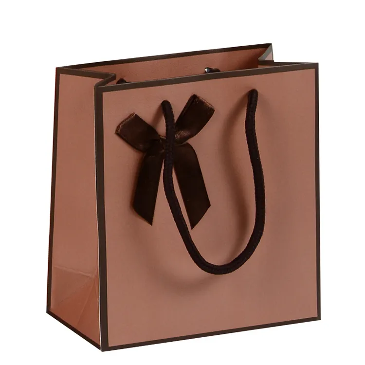 Custom Premium High Quality Gloss Matte Laminated Luxury Boutique Gift Shopping Paper Bag With Logo