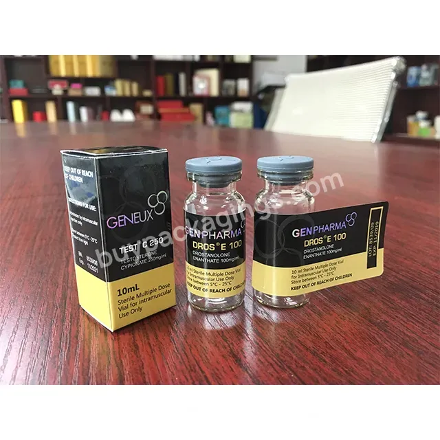 Custom Print 10ml Vial Label And Box H G H Holographic Glossy Holographic Label And Paper Box