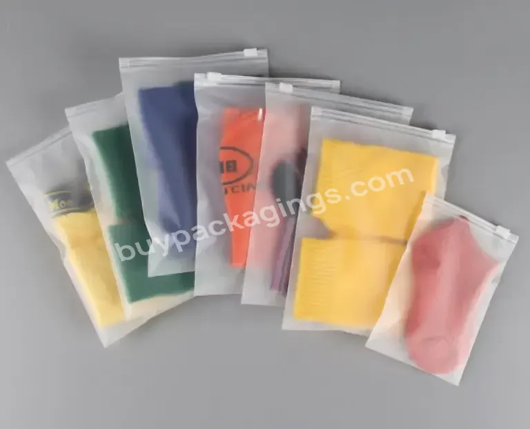 Custom Print Biodegradable Plastic T Shirt Clothing Ziplock Packaging Zip Lock Frosted Zipper Poly Bag With Your Logo