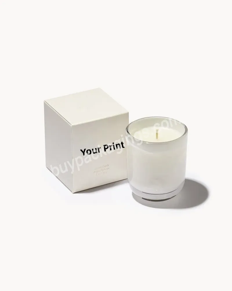 Custom Print Candle Box Kraft White Paper Gift Luxury Packaging Customized Logo For Shipping