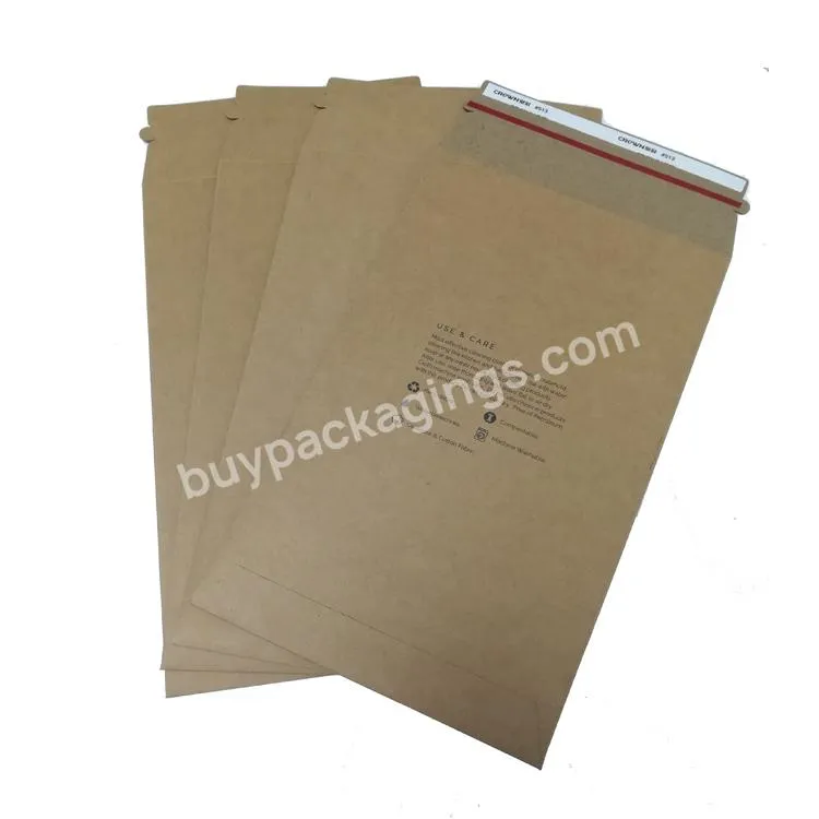 Custom print cheap shipping mailing kraft non-bendable paper padded envelopes bags
