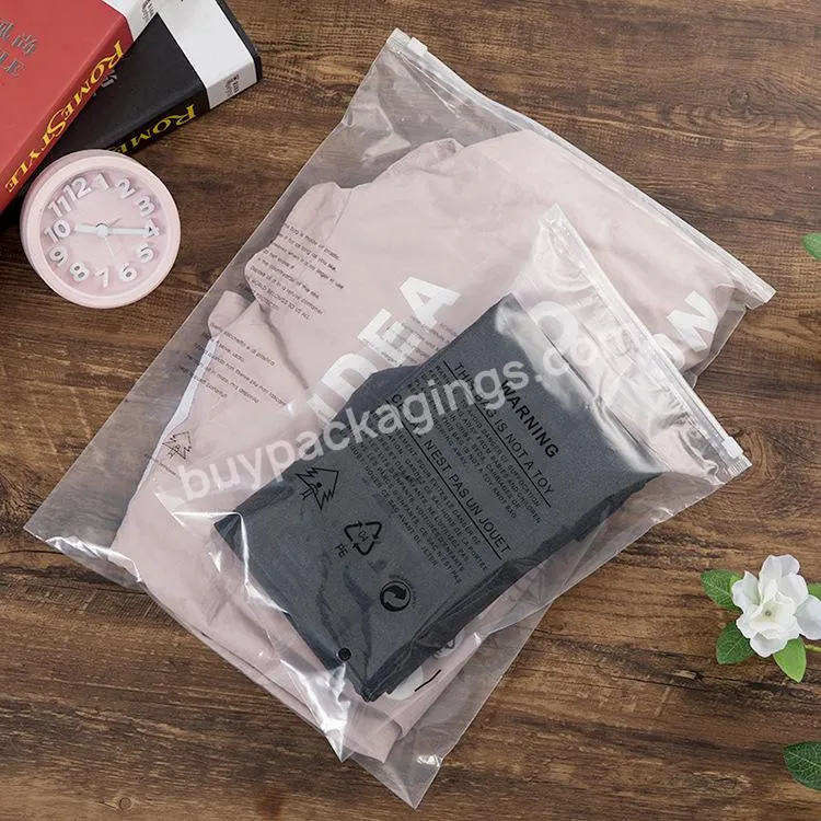 Custom print eco friendly sustainable waterproof clear PE plastic zipper packaging bag