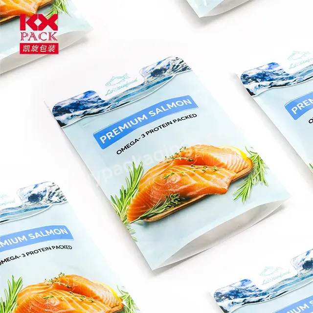 Custom Print Food Packaging Bag Mylar Bag Stand Up Pouch Frozen Food Bag For Meet Sea Food