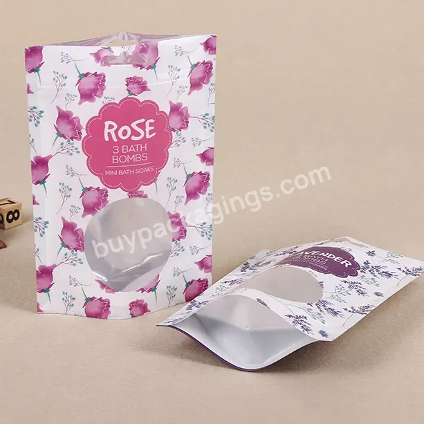 Custom Print Kraft Paper Stand Up Organic Snack Pouch Bags With Zipper For Food Packaging