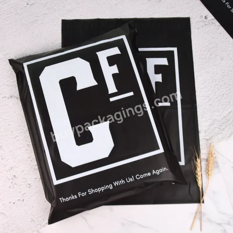 Custom Print Logo Black Matt Mailer Plastic Mailing Envelope Courier Postal Package Shipping Bag For Post